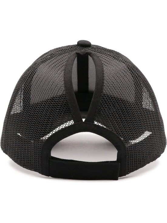 〽️Women 2hats Black High Ponytail Baseball Cap Trucker Bad Hair Day Adjustable main image 5